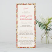 Programme Fleurs de pivoine orange poussiéreuses Mariage d'a (Debout devant)