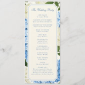 Programme Fleurs d'Hydrange Bleu Roses Blanches Mariage (Dos)
