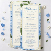 Programme Fleurs d'Hydrange Bleu Roses Blanches Mariage