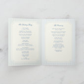 Programme Fleurs d'Hydrangea Bleues Mariage Papier Plié (Intérieur)