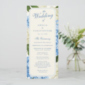 Programme Fleurs d'Hydrangea Bleues Roses Blanches Mariage (Debout devant)