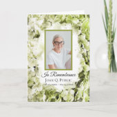 Programme Fleurs d'Hydrangée Verte Service funéraire Plié (Devant)