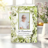 Programme Fleurs d'Hydrangée Verte Service funéraire Plié