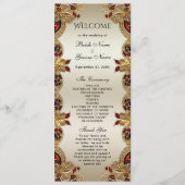 Programme Fleurs d'or Mariage en pierre rouge (Devant)