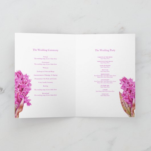 Programme Fleurs d'orchidée rose mariage d'aquarelle art (Intérieur)