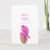 Programme Fleurs d'orchidée rose mariage d'aquarelle art (Devant)