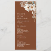 Programme Fleurs Neutres Artistiques Mariage Terracotta (Devant)