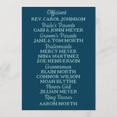 Programme Fleurs orange super sur Mariage bleu profond (Dos)