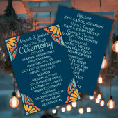 Programme Fleurs orange super sur Mariage bleu profond