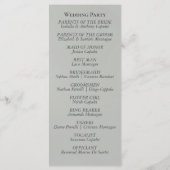 Programme Fleurs printanières - Mariage sauge (Dos)