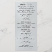 Programme Fleurs printanières - Noces d'argent (Dos)