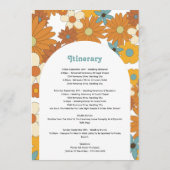 Programme Fleurs rétro 60's 70's Arch Mariage Itinéraire (Dos)