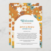 Programme Fleurs rétro 60's 70's Arch Mariage Itinéraire (Devant / Derrière)