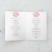 Programme Fleurs roses en fleurs aquarelle art mariage (Intérieur)
