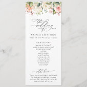 Programme Fleurs roses, Fleurs blanches, Verdure, Mariage (Devant)
