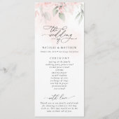 Programme Fleurs rousses, Fleurs roses, Verdure, Pro Mariage (Devant)