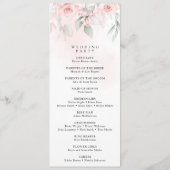 Programme Fleurs rousses, Fleurs roses, Verdure, Pro Mariage (Dos)