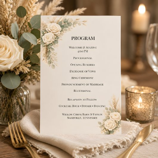 Programme Fleurs Rustiques de Luxe avec Herbe de Pampas