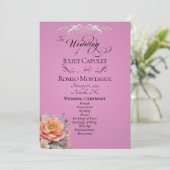 Programme Fleurs sauvages à l'aquarelle - Mariage Rose Pink (Debout devant)