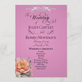 Programme Fleurs sauvages à l'aquarelle - Mariage Rose Pink (Devant)