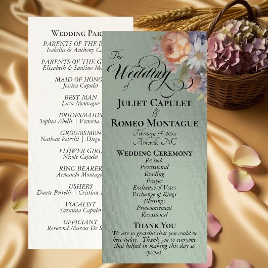Programme Fleurs sauvages à l'aquarelle - Mariage sauge