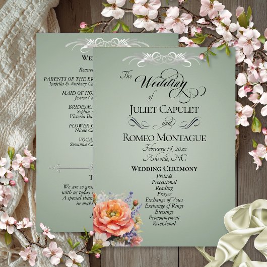Programme Fleurs sauvages à l'aquarelle - Mariage sauge