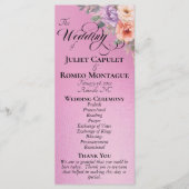 Programme Fleurs sauvages de printemps - Mariage Rose Rose (Devant)