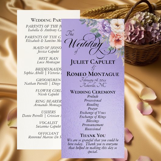 Programme Fleurs sauvages printanières - Mariage au lilas bl