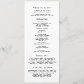Programme Fleurs tropicales aquarelle Mariage d'été (Dos)