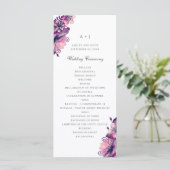 Programme Fleurs violettes et roses à l'aquarelle. Mariage f (Debout devant)