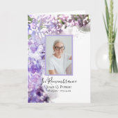 Programme Fleurs violettes Lilac Service funéraire Plié (Devant)
