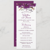 Programme Fleurs violettes vives et Mariage de Parties scint (Devant / Derrière)