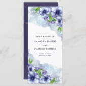 Programme Floral Anéone violet Mariage (Devant / Derrière)