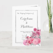 Programme floral argent et burgundy rose  (Devant)