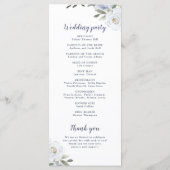 Programme floral bleu poussiéreux botanique floris (Dos)