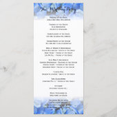 Programme Floral Bordure Bleu Hydrangea Mariage grand progra (Dos)