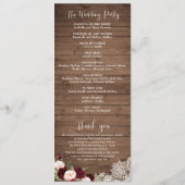 Programme Floral Bourgogne Russe dentelle de bois Lumières (Dos)