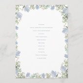 Programme Floral Crest Aquarelle Monogramme Mariage (Dos)