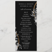 Programme Floral d'aquarelle noir et blanc moderne (Devant)