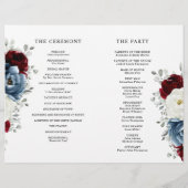 Programme floral d'ivoire blanc bleu ardoise Bourg (Dos)