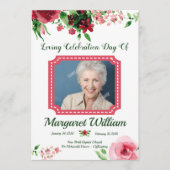 Programme Floral Funeral Program Card Template  (Devant)