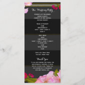 Programme Floral Moderne Élégant Noir Blanc et Or (Dos)