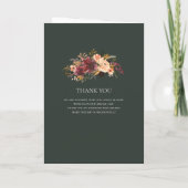 Programme Floral Orange Bourgogne | Mariage plié vert (Dos)