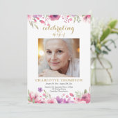 Programme Floral Photo Funérailles Mémorial Ordre de service (Debout devant)