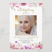 Programme Floral Photo Funérailles Mémorial Ordre de service (Devant)