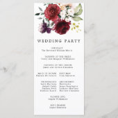 Programme Floral Rose rouge do-it-yourself Mariage (Dos)