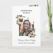 Programme Florales de Blush Photo Célébrer la vie (Devant)