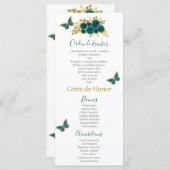 Programme Flore verdoyante Quinceañera (Devant / Derrière)
