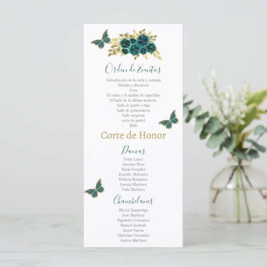 Programme Flore verdoyante Quinceañera (Debout devant)