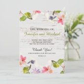 Programme Flores roses rustiques sur Mariage de bois blanc (Debout devant)